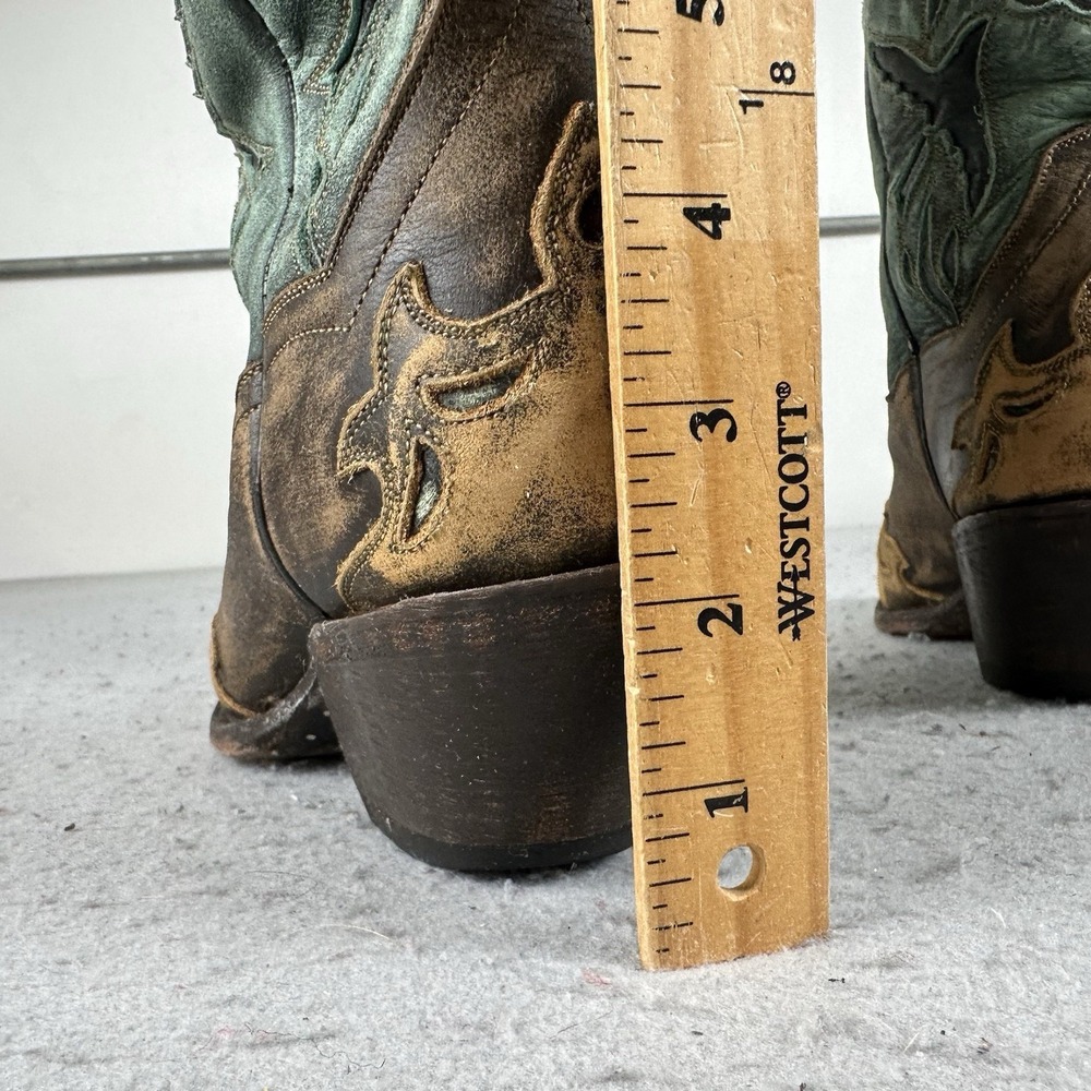 Vtg Dan Post Bluebird Snip Toe Women's 6.5M Leather Western Cowboy Boots DP3544 - Picture 14 of 16